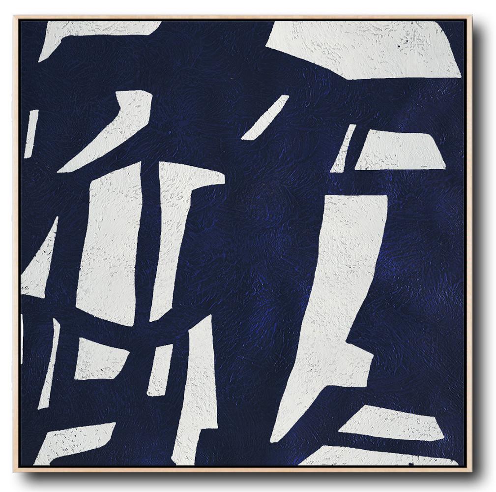 Navy Blue Minimalist Painting #NV296A